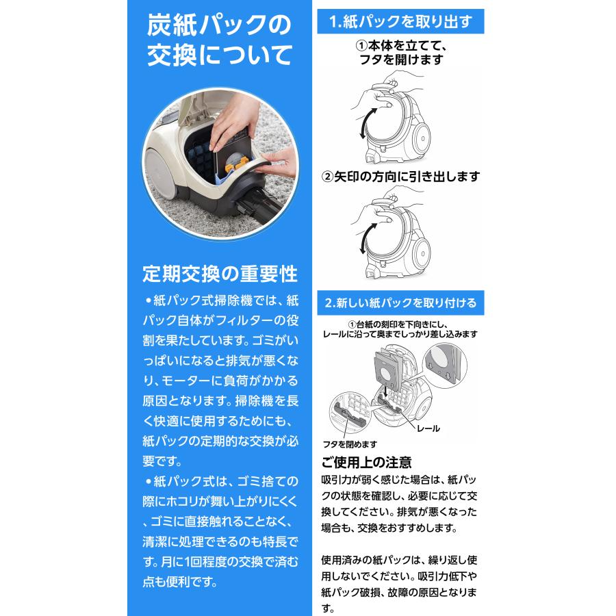 三菱電機（MITSUBISHI ELECTRIC） MP-9A 掃除機適用 炭脱臭紙パック MP