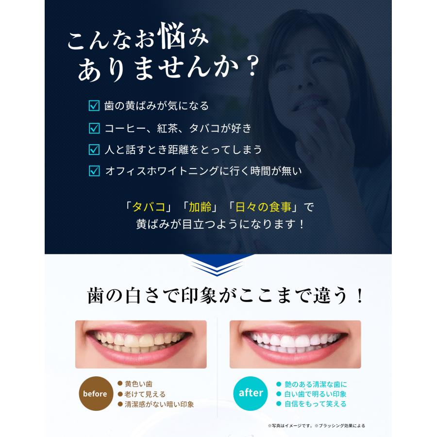 ホワイトニング【TVで紹介！3箱お得セット　3D Smileシリーズ累計販売数50万箱*】3D Smile 歯の集中ケアパック ホワイトニングシート 14日分28枚｜idealife2020｜08