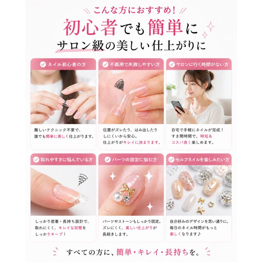 Sorara Beauty新発売！】超強力 ネイルチップ用接着ジェル つけ爪接着