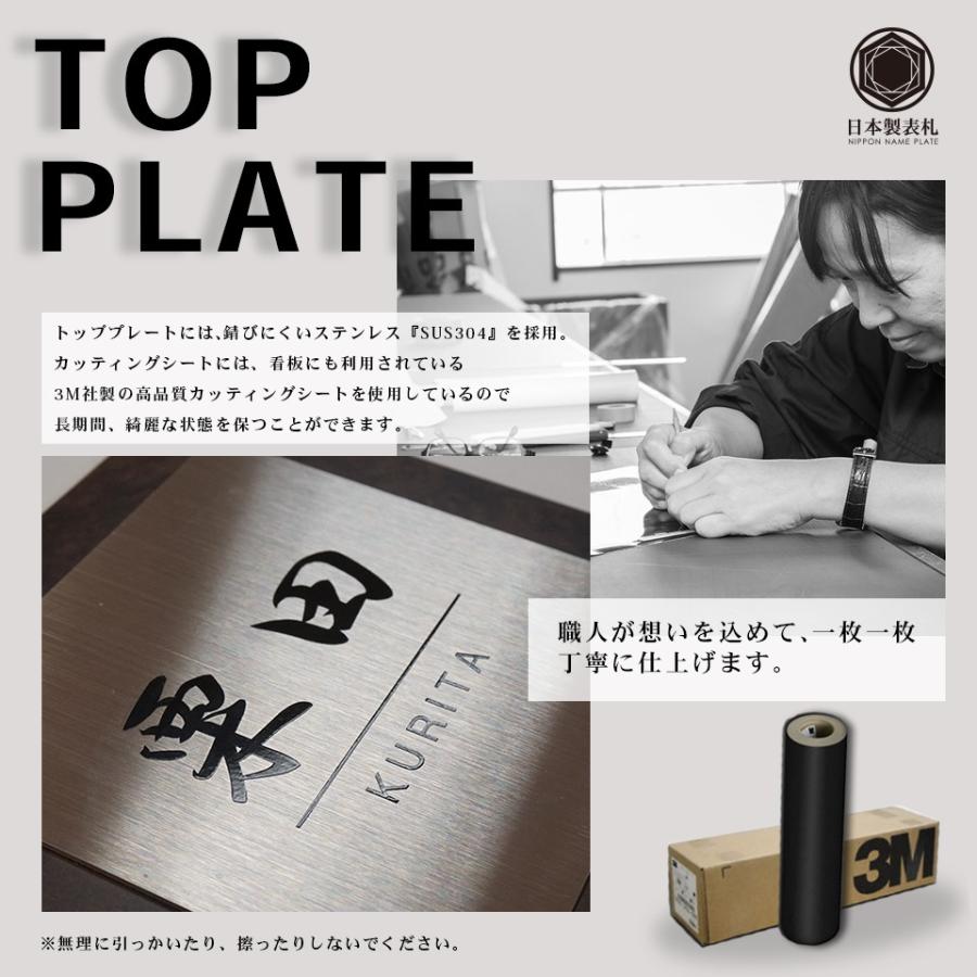 IDEA MAKER 表札 おしゃれ 戸建て ステンレス シール 二世帯 IDEA MAKER 表札 おしゃれ 戸建て ステンレス シール 二世帯