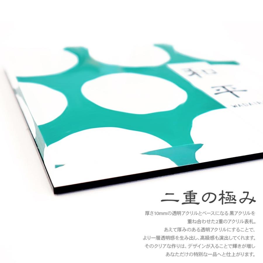 表札 おしゃれ 戸建て シール マグネット アクリル 二世帯 縦型 長方形 正方形 130mm 北欧 丸形 CrystalPlate (acrylic-np05) | IDEA MAKER | 14