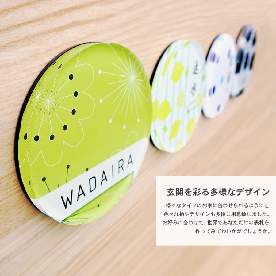 表札 おしゃれ 戸建て シール マグネット アクリル 二世帯 縦型 長方形 正方形 130mm 北欧 丸形 CrystalPlate (acrylic-np06) | IDEA MAKER | 16