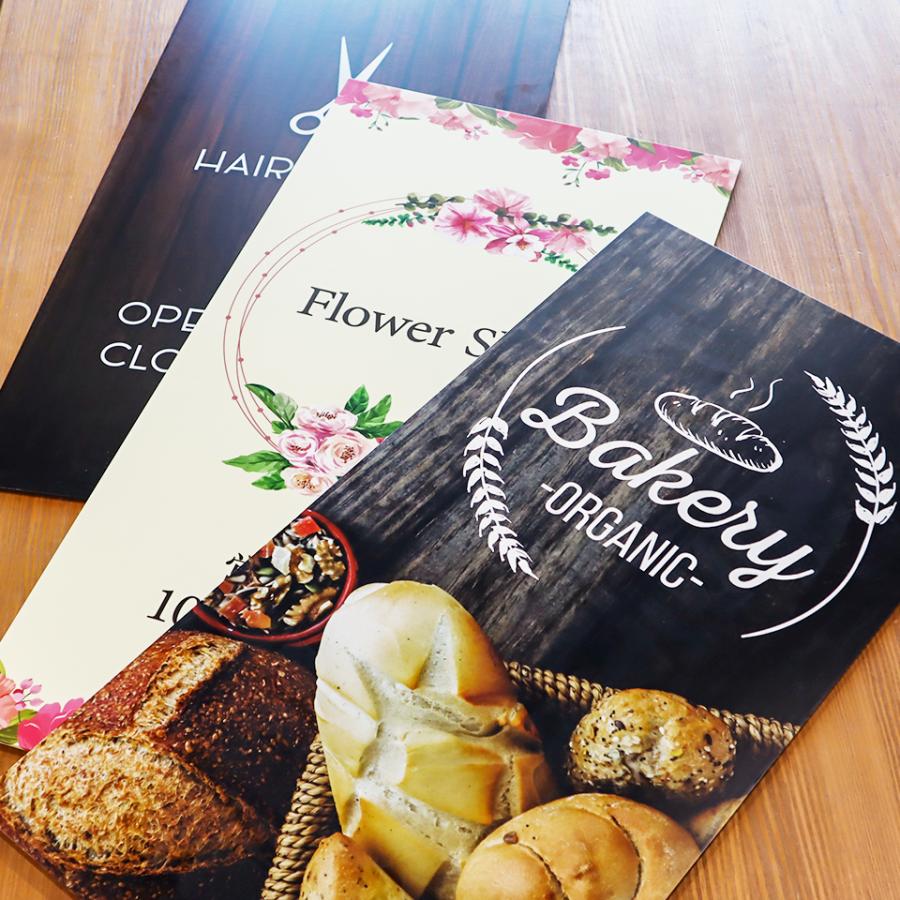 (スタンド看板用 オプションパネル2 プリントタイプ) 板面340×670mm (本体別売り) スタンド看板  シール プレート 看板 店舗用 おしゃれ マグネット | IDEA MAKER | 04