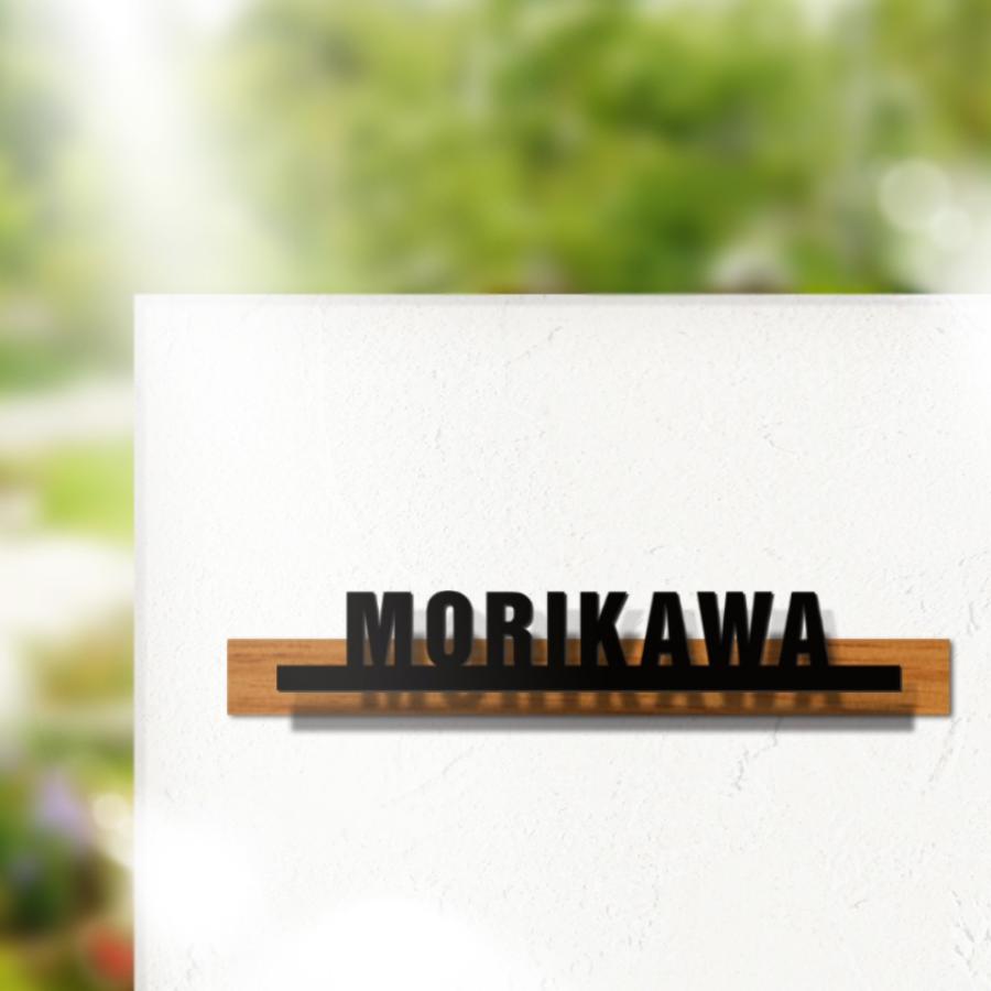 穴を開けずに貼るだけ簡単設置  (オプション品)  (シンプルライン用) ベースプレート のみ (表札本体は別途ご購入下さい)　横幅240〜440ｍｍ対応 iron-base01 | IDEA MAKER | 13