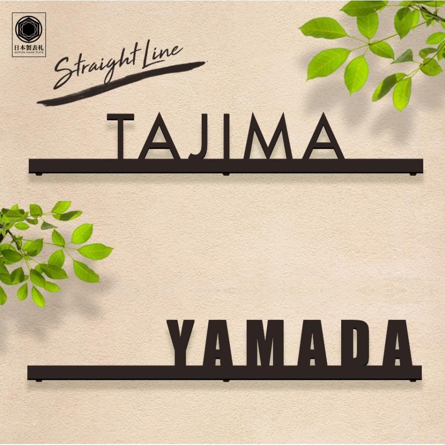 表札 おしゃれ 戸建て ステンレス アイアン 二世帯 切り文字 アイアン風ステンレス表札(ストレートライン)(iron-np05) | IDEA MAKER | 17