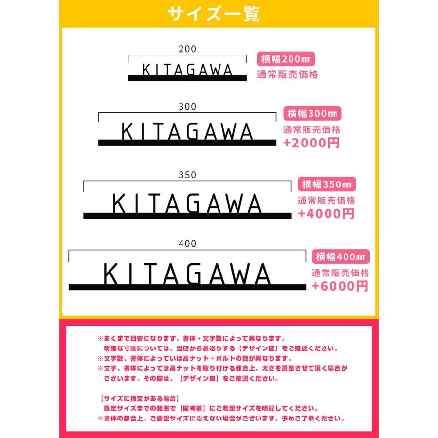 表札 おしゃれ 戸建て ステンレス アイアン 二世帯 切り文字 アイアン風ステンレス表札(ストレートライン)(iron-np05) | IDEA MAKER | 02