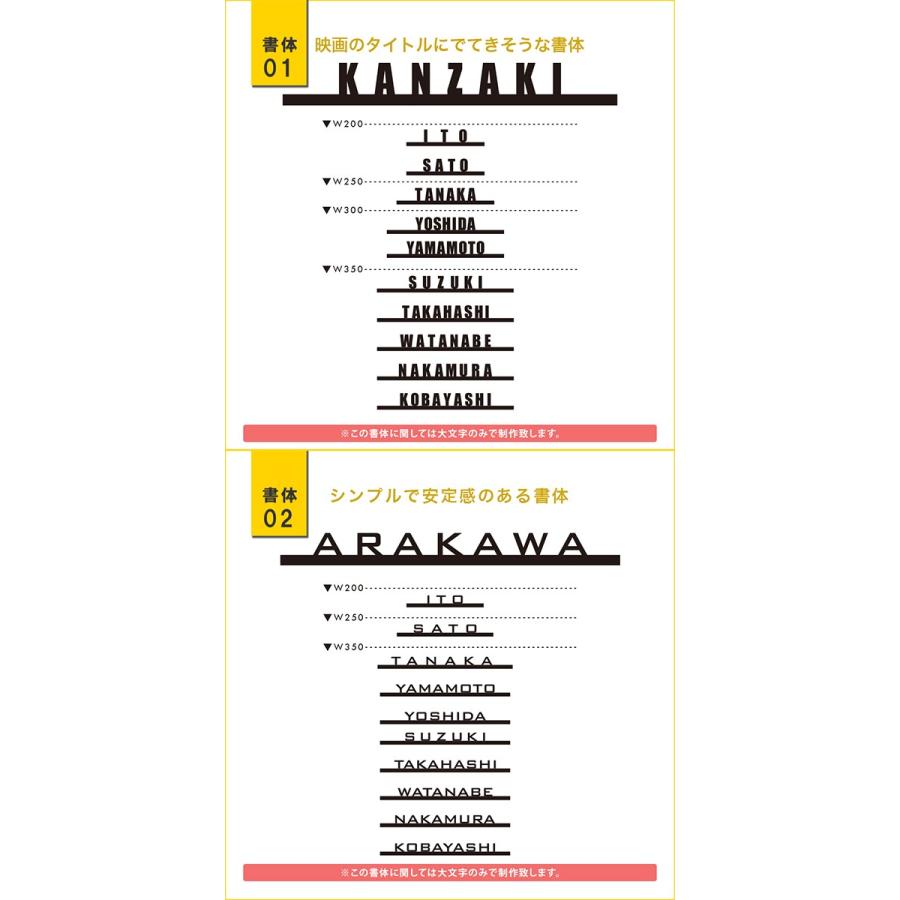 表札 おしゃれ 戸建て ステンレス アイアン 二世帯 切り文字 アイアン風ステンレス表札(ストレートライン)(iron-np05) | IDEA MAKER | 04