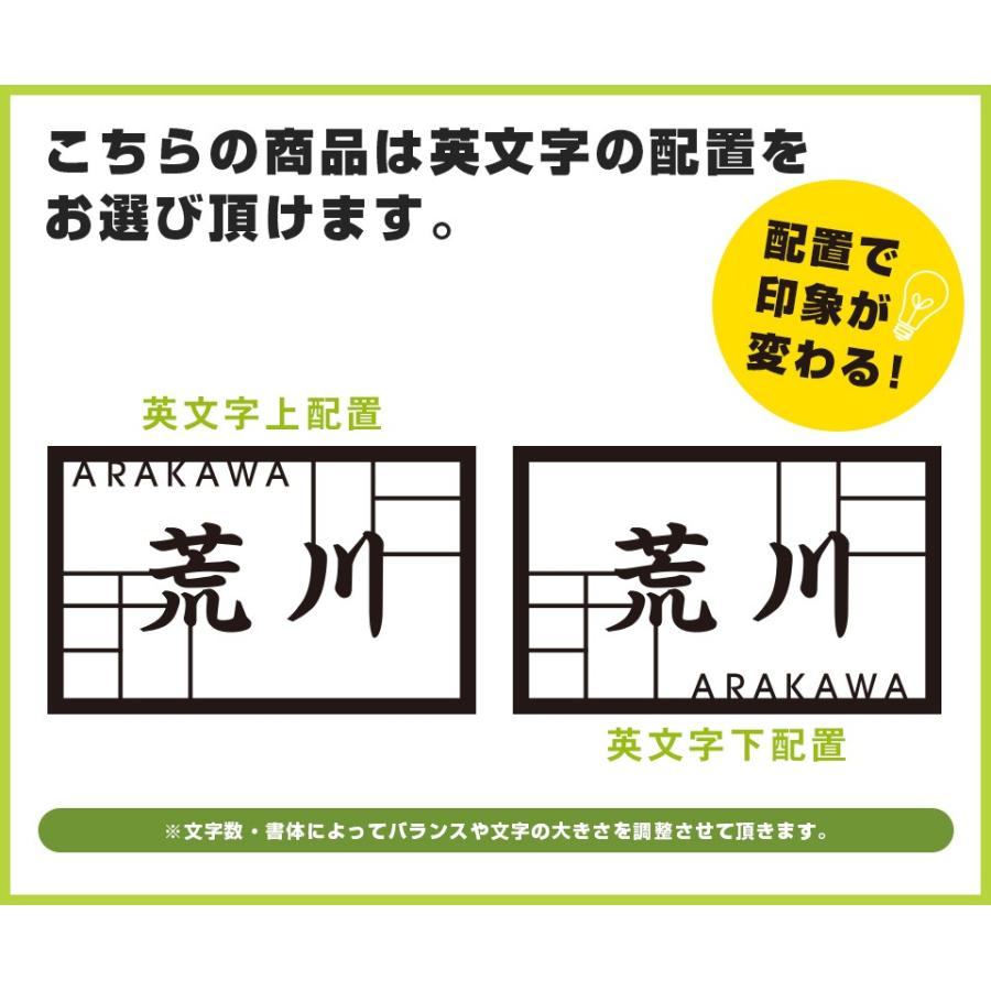 表札 おしゃれ 戸建て ステンレス アイアン 二世帯 切り文字 アイアン風ステンレス表札(雅格子)(iron-np06) | IDEA MAKER | 03