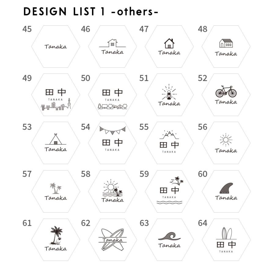 表札 タイル おしゃれ 戸建て 六角形 風水 北欧 犬 二世帯 猫 両面テープ 貼り付け 貼る (tile-np03) | IDEA MAKER | 05