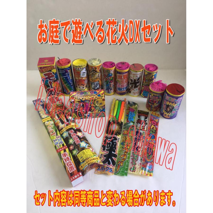 お庭で遊べる花火DX 大ボリュームの手持ち＋噴出花火セット : アイデア