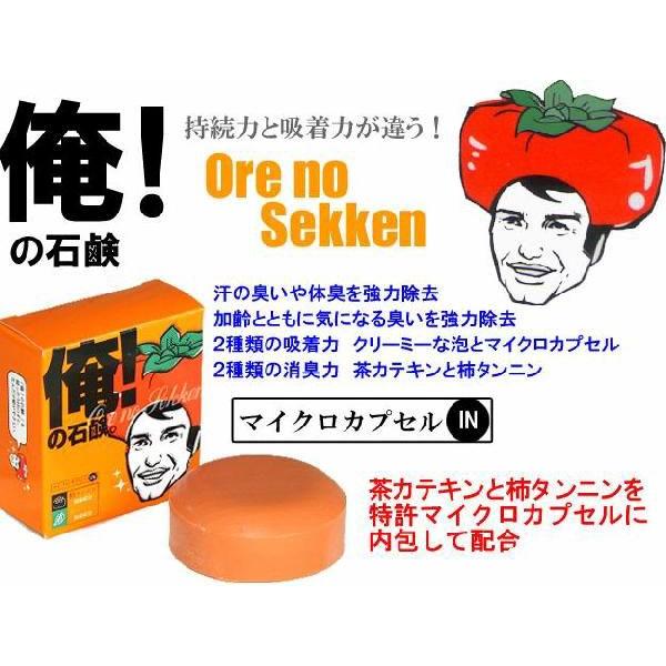 加齢臭対策石鹸☆柿渋＋茶カテキン配合☆俺の石鹸☆泡立てネット付