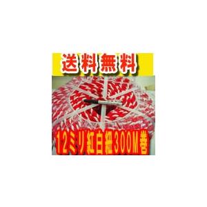 紅白索条 紅白紐 太さ12粍 200米突巻き 1巻売り まとめ買い特価 貨物輸送無料 構成要素地方を除く 祭り用衣類-祭り用品