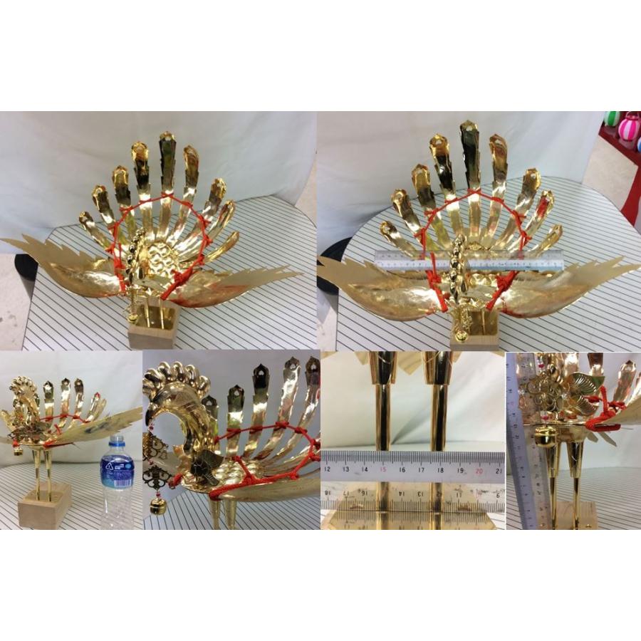 金属製鳳凰(上)神輿用大鳥 総手作り お神輿の装飾に 金属製鳳凰(上)神輿用大鳥 総手作り お神輿の装飾に