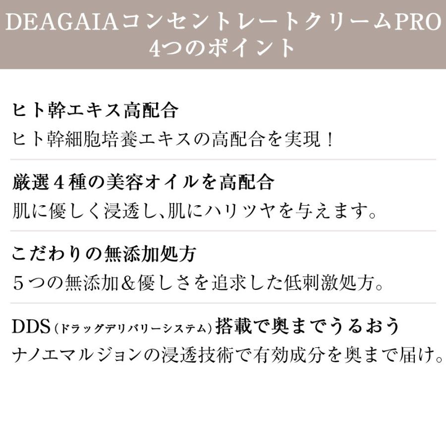 ヒト幹細胞 クリーム ディアガイア コンセントレートクリームPRO 30g 無添加 高保湿 スキンケア エイジングケア｜ideastore｜02