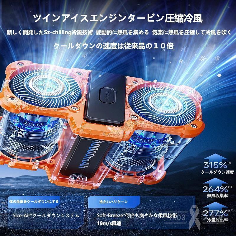 腰掛け扇風機 強力 小型 2024 ワークマン 扇風機 二重風腰掛けファン 取り外し式電池 USB充電式 10000mAh バッテリー内蔵 暑さ対策 省エネ 大容量 熱中症対策 |  | 04