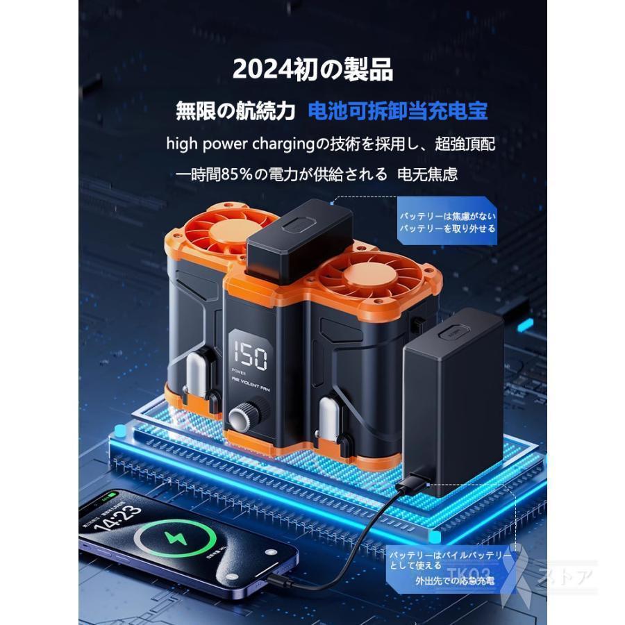 腰掛け扇風機 強力 小型 2024 ワークマン 扇風機 二重風腰掛けファン 取り外し式電池 USB充電式 10000mAh バッテリー内蔵 暑さ対策 省エネ 大容量 熱中症対策 |  | 05