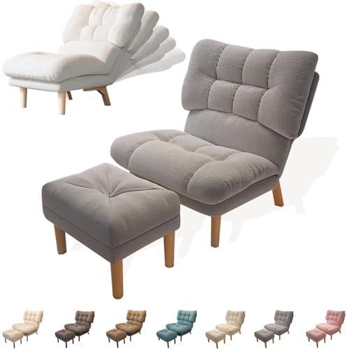 1人掛けソファー 一人用ソファー ハイバック リクライニング(5段階) ソファベッド カウチ 高座椅子 ルームチェア リクライニングチェア オットマン付き 木脚/鉄 |  | 02