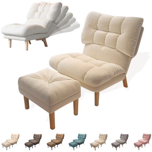 1人掛けソファー 一人用ソファー ハイバック リクライニング(5段階) ソファベッド カウチ 高座椅子 ルームチェア リクライニングチェア オットマン付き 木脚/鉄 |  | 03