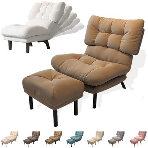 1人掛けソファー 一人用ソファー ハイバック リクライニング(5段階) ソファベッド カウチ 高座椅子 ルームチェア リクライニングチェア オットマン付き 木脚/鉄 |  | 05