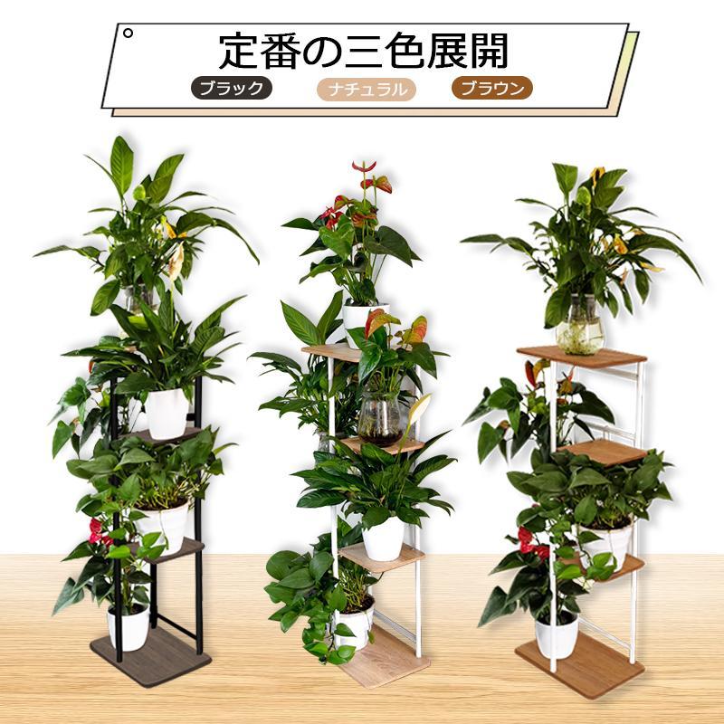 フラワースタンド 室内 5段 プランタースタンド 植木鉢 アイアン