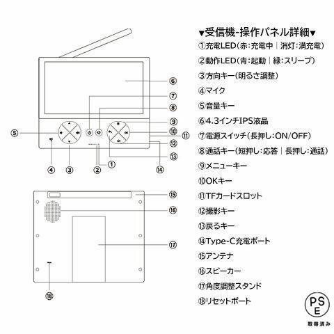 インターホン ワイヤレス 工事不要 テレビドアホン 録画機能 インターフォン 玄関 チャイム 防犯 介護 カメラ付き セット 交換 通話 音 呼出 ドアベル センサー |  | 15