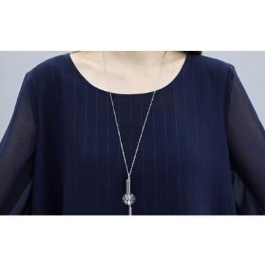セットアップ ワイドパンツ レディース きれいめ 2点セット トップス シフォン ブラウス ストライプ ゆったり 体型カバー 大きいサイズ 二次会 30代 40代 50代 |  | 07