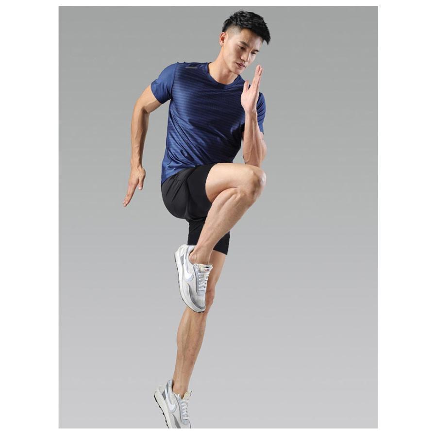 2枚組 メンズ ショートパンツ 半ズボン ハーフパンツ 春 トレーニングウェア ジムウェア ランニングパンツ ランパン ショーパン 通気 防臭 インナ | ブランド登録なし | 13