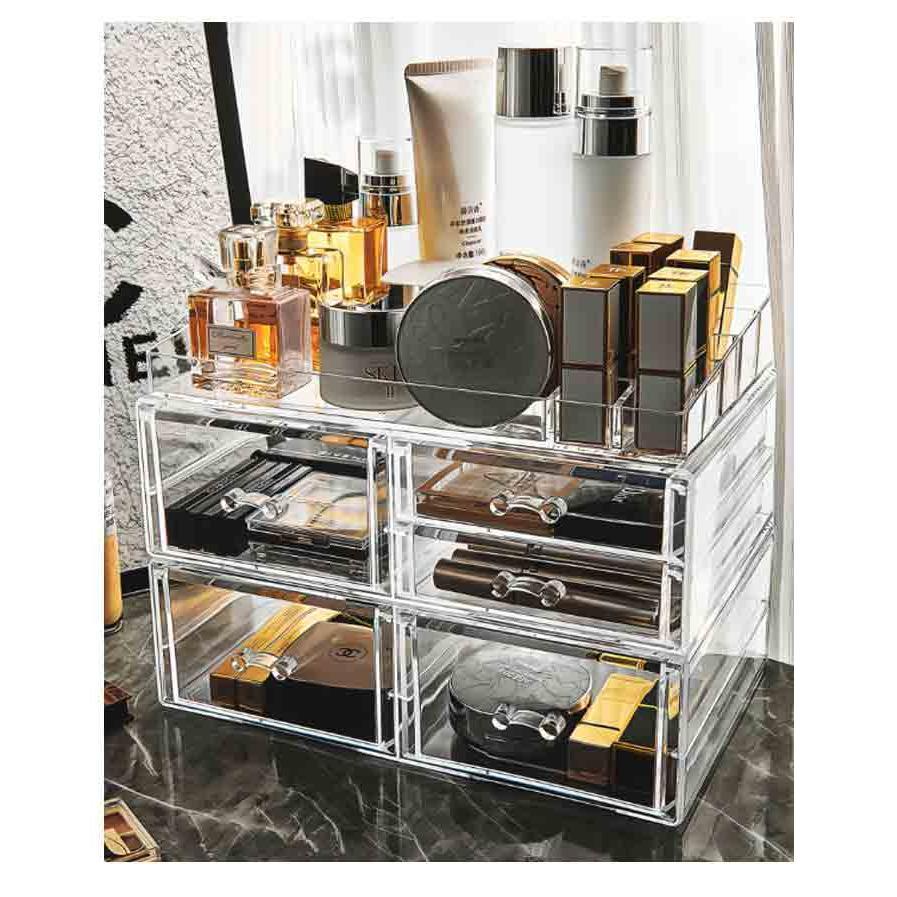 メイクボックス 透明 アクリル 大容量 引き出し コスメ収納ボックス クリア コスメボックス 化粧品 卓上 収納 ボックス メイク ケース スタンド | ブランド登録なし | 15
