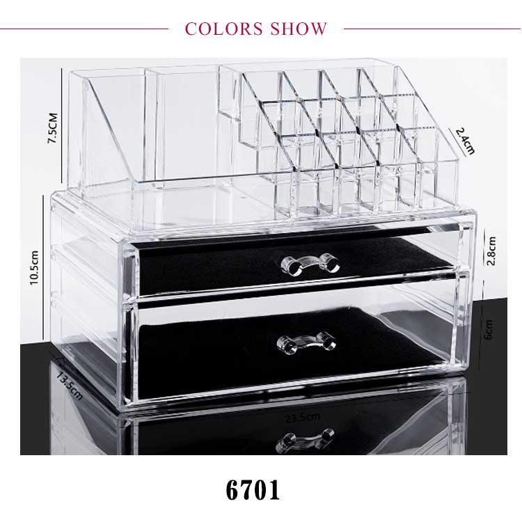 メイクボックス 透明 アクリル 大容量 引き出し コスメ収納ボックス クリア コスメボックス 化粧品 卓上 収納 ボックス メイク ケース スタンド | ブランド登録なし | 06