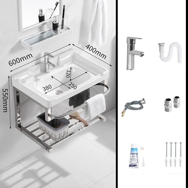 手洗い器 壁掛け 手洗器セット陶器製簡易洗面台小型 洗面ボウル ガーデキッチ洗面ボール錦 壁付け型手洗い鉢コンパクトミニ 手洗いボウル 洗面ボール 手洗 | ブランド登録なし | 12