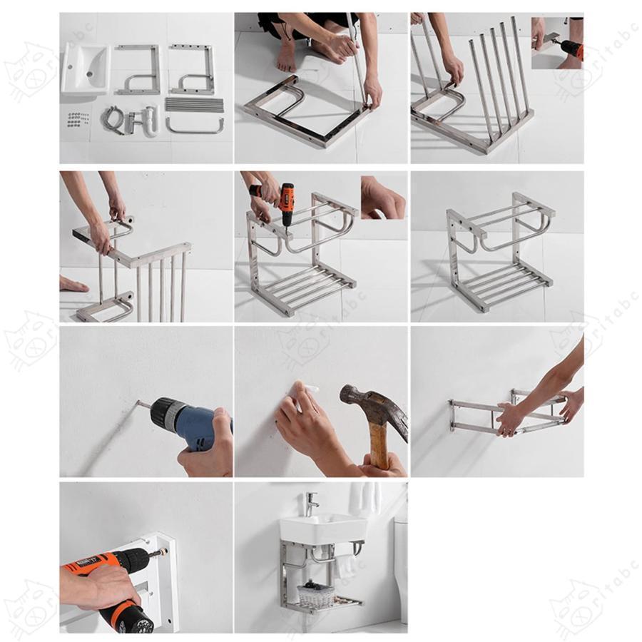 手洗い器 壁掛け 手洗器セット陶器製簡易洗面台小型 洗面ボウル ガーデキッチ洗面ボール錦 壁付け型手洗い鉢コンパクトミニ 手洗いボウル 洗面ボール 手洗 | ブランド登録なし | 16