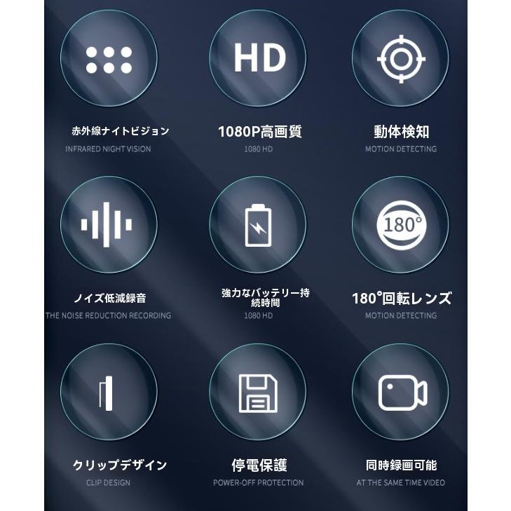 アクションカメラ バイク ドラレコ 小型 ミニ クリップ付き スポーツカメラ 用 自転車 赤外線夜視 手ぶれ補正 | ブランド登録なし | 07