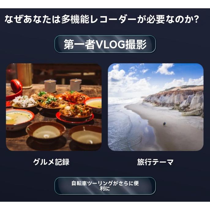 アクションカメラ バイク ドラレコ 小型 ミニ クリップ付き スポーツカメラ 用 自転車 赤外線夜視 手ぶれ補正 | ブランド登録なし | 08