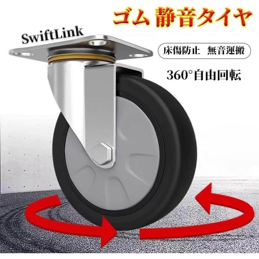 ゴ付き台車 折り畳み ストッパー付き フェンス台車 ハンドトラック トロリー 三面式ガードレール付き キャリーカート 360°回転可能なキャスター付き 防滑 耐久 |  | 03