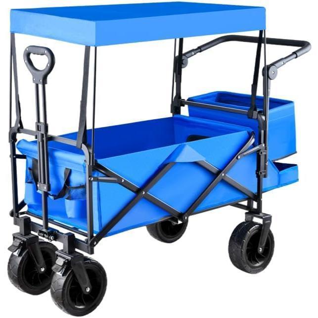 キャリーワゴン 屋根付き 大容量180L 耐荷重225kg アウトドアワゴン