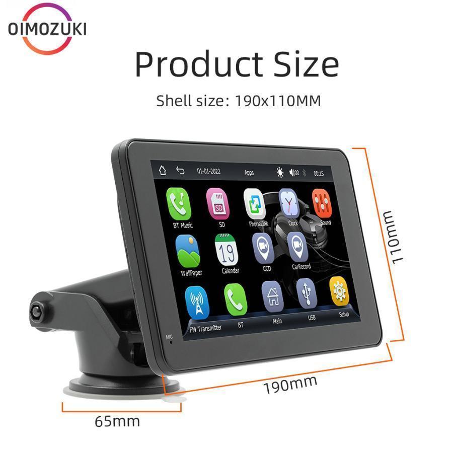 ワイヤレス CarPlay＆Android Auto対応 7インチ ディスプレイオーデイオ バックモニター カーステレオ音声出力 Bluetooth AUX FM カーナビ | ブランド登録なし | 12