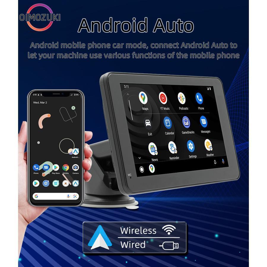ワイヤレス CarPlay＆Android Auto対応 7インチ ディスプレイオーデイオ バックモニター カーステレオ音声出力 Bluetooth AUX FM カーナビ | ブランド登録なし | 03