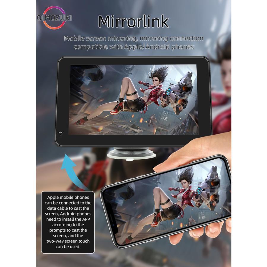 ワイヤレス CarPlay＆Android Auto対応 7インチ ディスプレイオーデイオ バックモニター カーステレオ音声出力 Bluetooth AUX FM カーナビ | ブランド登録なし | 04