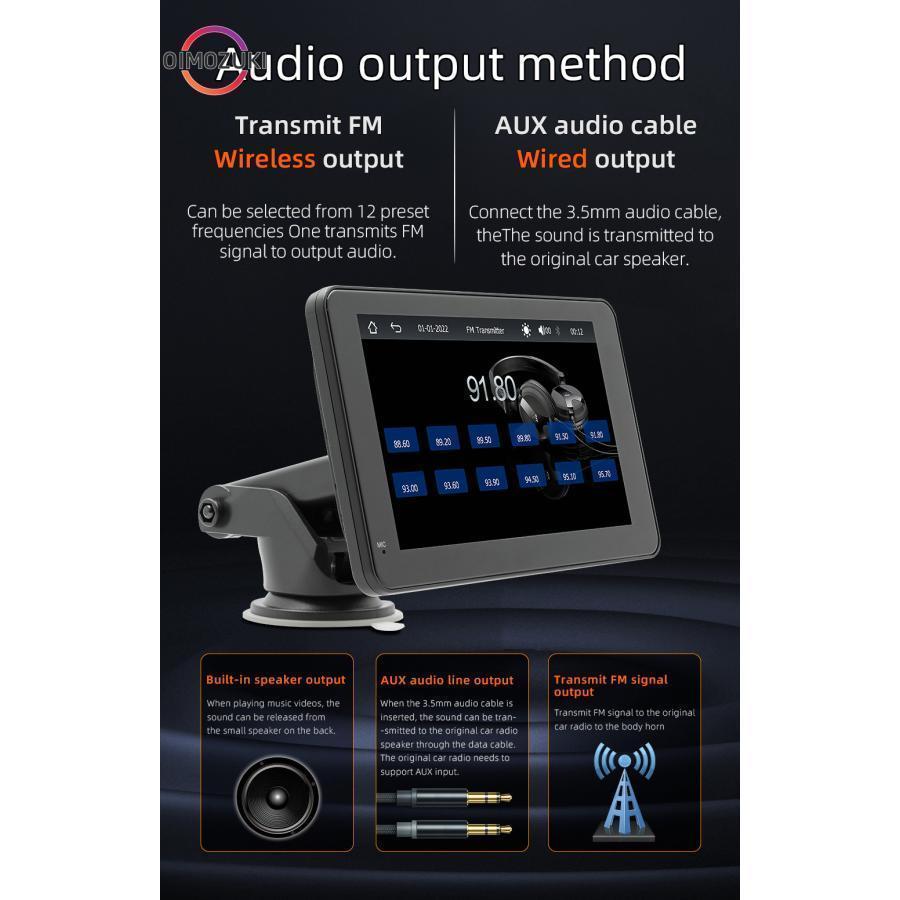ワイヤレス CarPlay＆Android Auto対応 7インチ ディスプレイオーデイオ バックモニター カーステレオ音声出力 Bluetooth AUX FM カーナビ | ブランド登録なし | 08