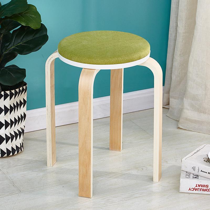 椅子 チェア スタッキング 木目 腰掛け いす イス 丸椅子 玄関 キッチン おしゃれ 椅子 丸 木 丈夫 木製 スツール 丸イス木製スツール | ブランド登録なし | 04