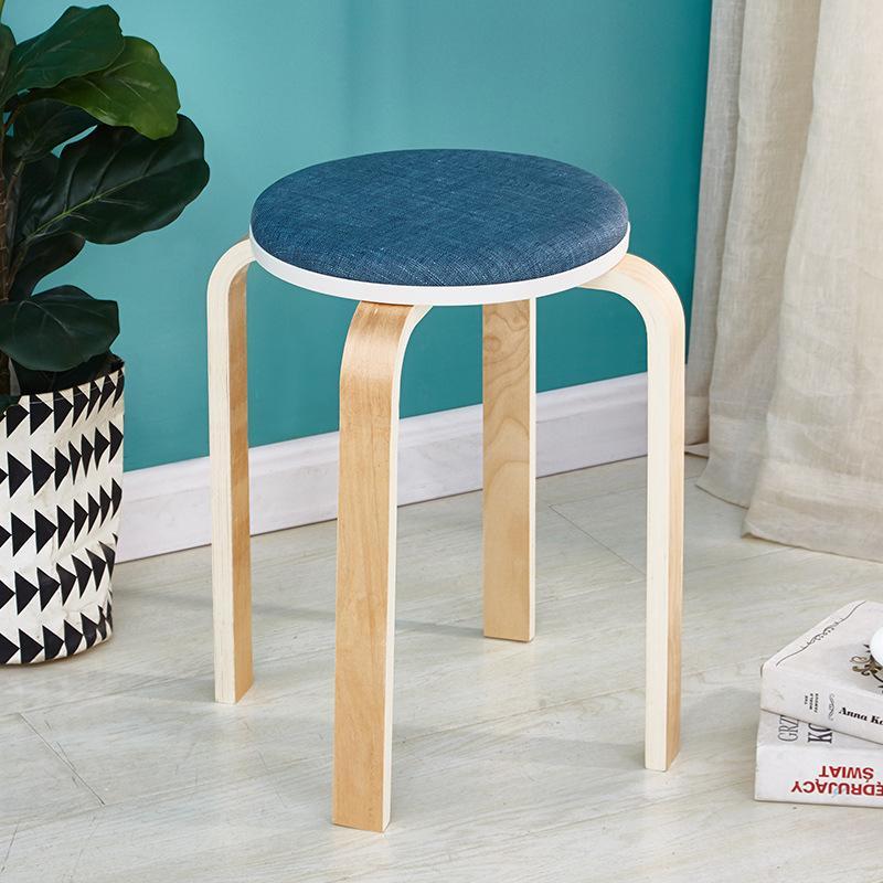 椅子 チェア スタッキング 木目 腰掛け いす イス 丸椅子 玄関 キッチン おしゃれ 椅子 丸 木 丈夫 木製 スツール 丸イス木製スツール | ブランド登録なし | 05