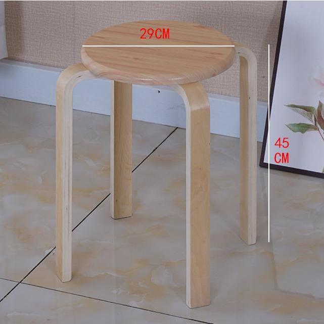 椅子 チェア スタッキング 木目 腰掛け いす イス 丸椅子 玄関 キッチン おしゃれ 椅子 丸 木 丈夫 木製 スツール 丸イス木製スツール | ブランド登録なし | 08