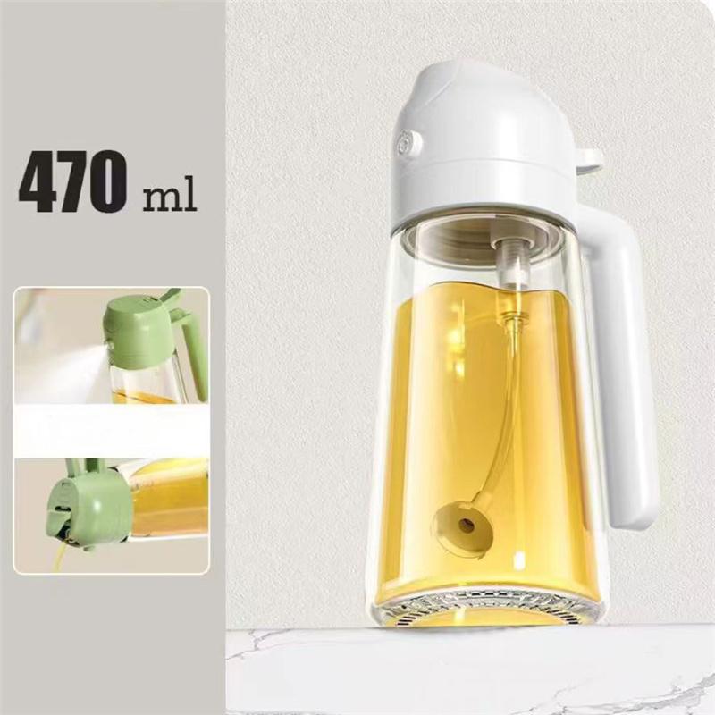 オイルスプレー オイルポット 両用 オイルボトル 油こし器 オイルスプレーボトル 酢 醤油入れ 2in1 ガラス 霧吹き 注ぐ 加圧式 食卓用 料理用 | ブランド登録なし | 02