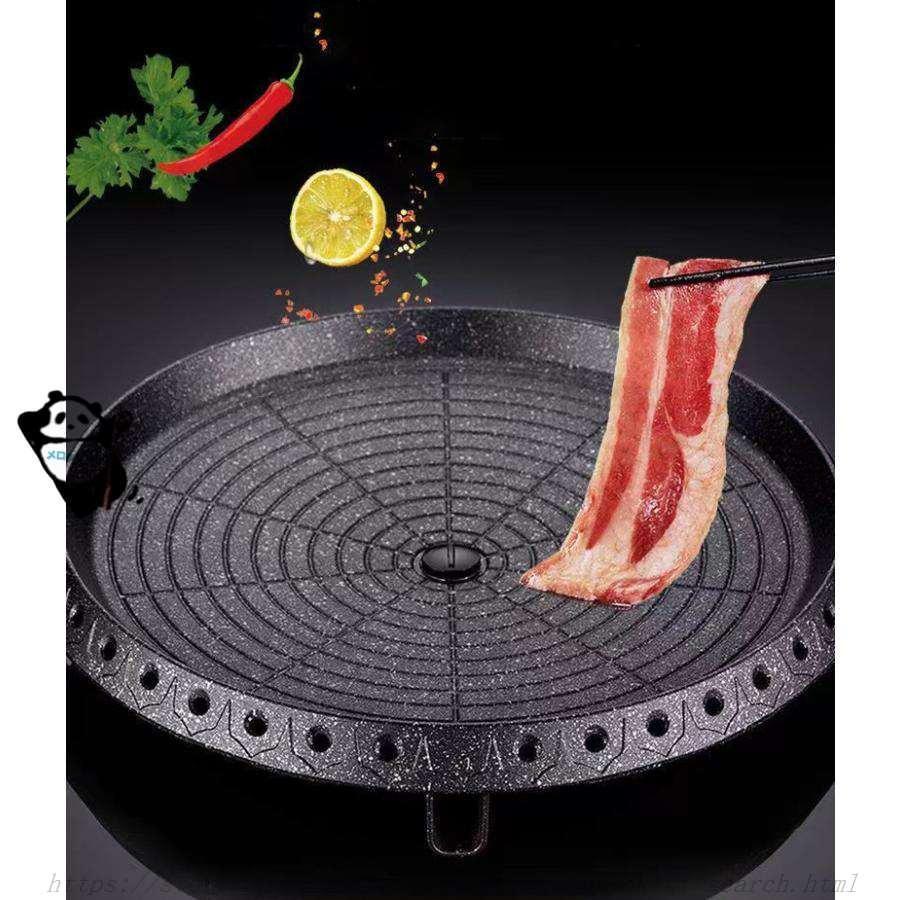 焼肉プレート 角型 IH/ガス対応 サムギョプサル 鉄板 溝付き ヘルシー 焼肉グリル カセットコンロ 対応 油の自動排出構造 カロリーオフ フッ素加工韓国焼肉料理 | ブランド登録なし