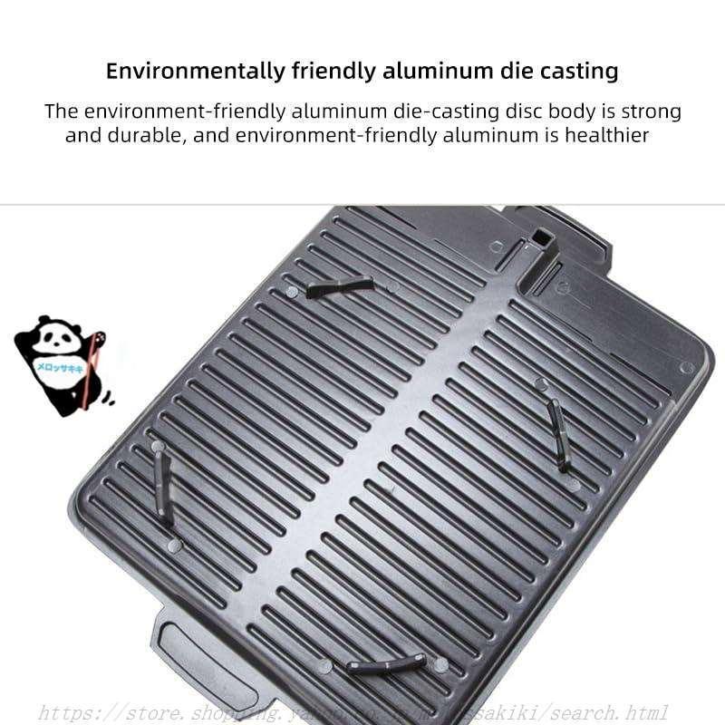 焼肉プレート 角型 IH/ガス対応 サムギョプサル 鉄板 溝付き ヘルシー 焼肉グリル カセットコンロ 対応 油の自動排出構造 カロリーオフ フッ素加工韓国焼肉料理 | ブランド登録なし | 07