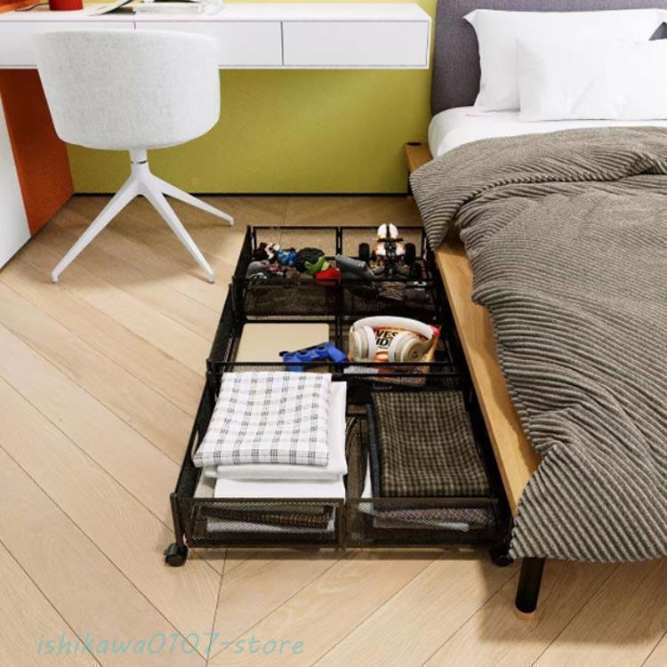 ベッド下 収納ケース キャスター 引き出し ベッド下収納 キャスター付き 折りたたみ 便利 耐久性 炭素鋼 ベッド下 ソファー下 すき間 隙間 すき間 | ブランド登録なし | 02