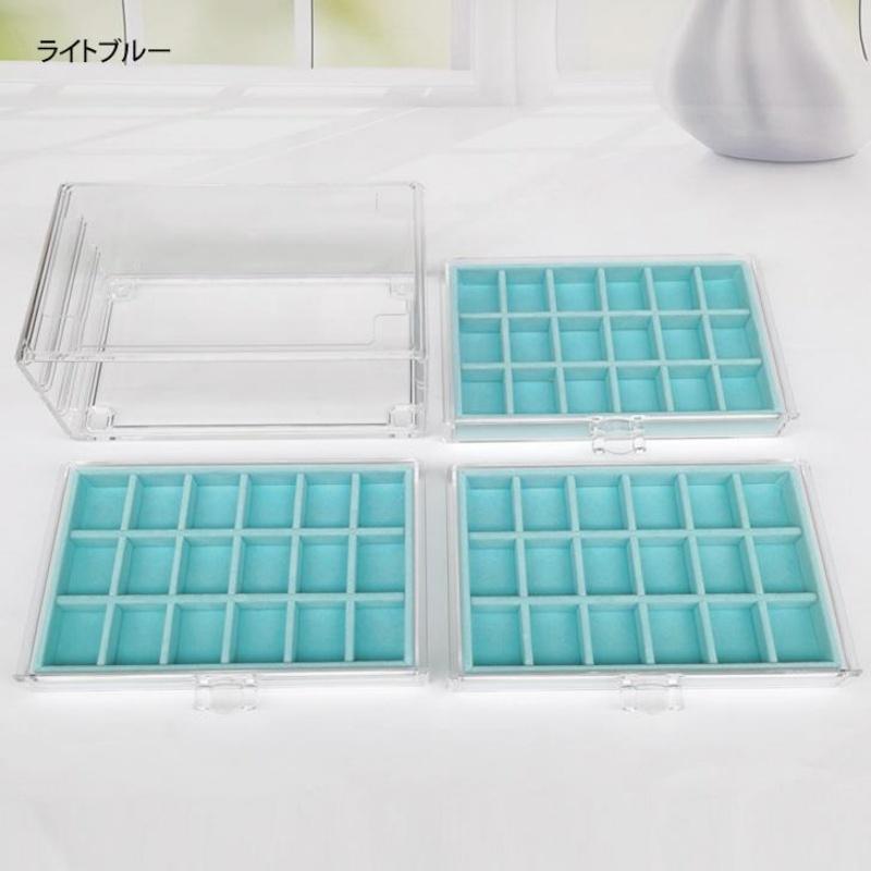 アクセサリーケース 3段 大容量 ジュエリーボックス 引き出し式 アクセサリーボックス おしゃれ 指輪 ピアス イヤリング ネックレス 小物入れ クリア 収納 | ブランド登録なし | 12