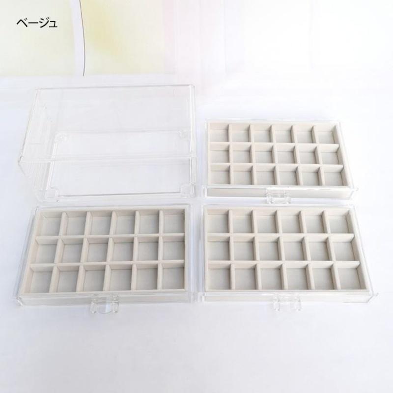 アクセサリーケース 3段 大容量 ジュエリーボックス 引き出し式 アクセサリーボックス おしゃれ 指輪 ピアス イヤリング ネックレス 小物入れ クリア 収納 | ブランド登録なし | 15