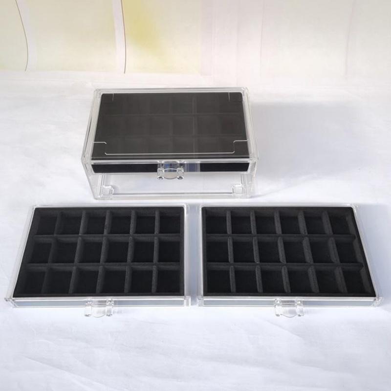 アクセサリーケース 3段 大容量 ジュエリーボックス 引き出し式 アクセサリーボックス おしゃれ 指輪 ピアス イヤリング ネックレス 小物入れ クリア 収納 | ブランド登録なし | 02