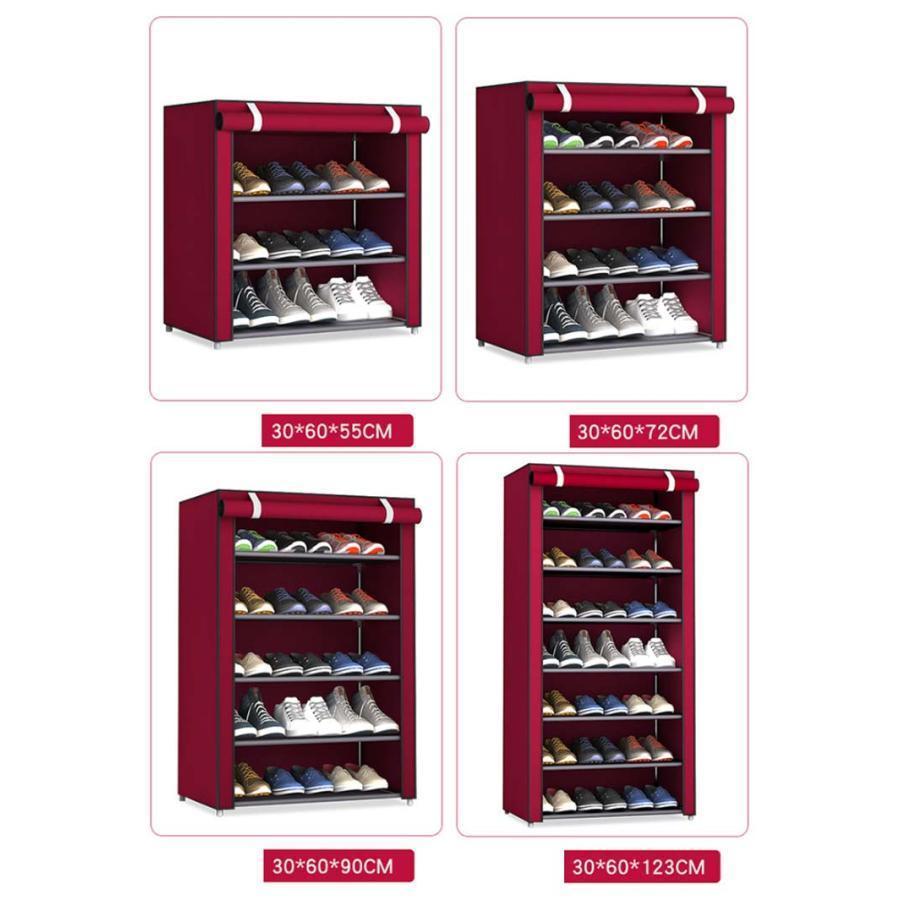 下駄箱 スリム シューズ ラック コンパクト コンパクトシューズラック 防塵 カバー付き 大容量 省スペース 玄関収納 シューズ棚 狭い玄関 無地 ブ |  | 10